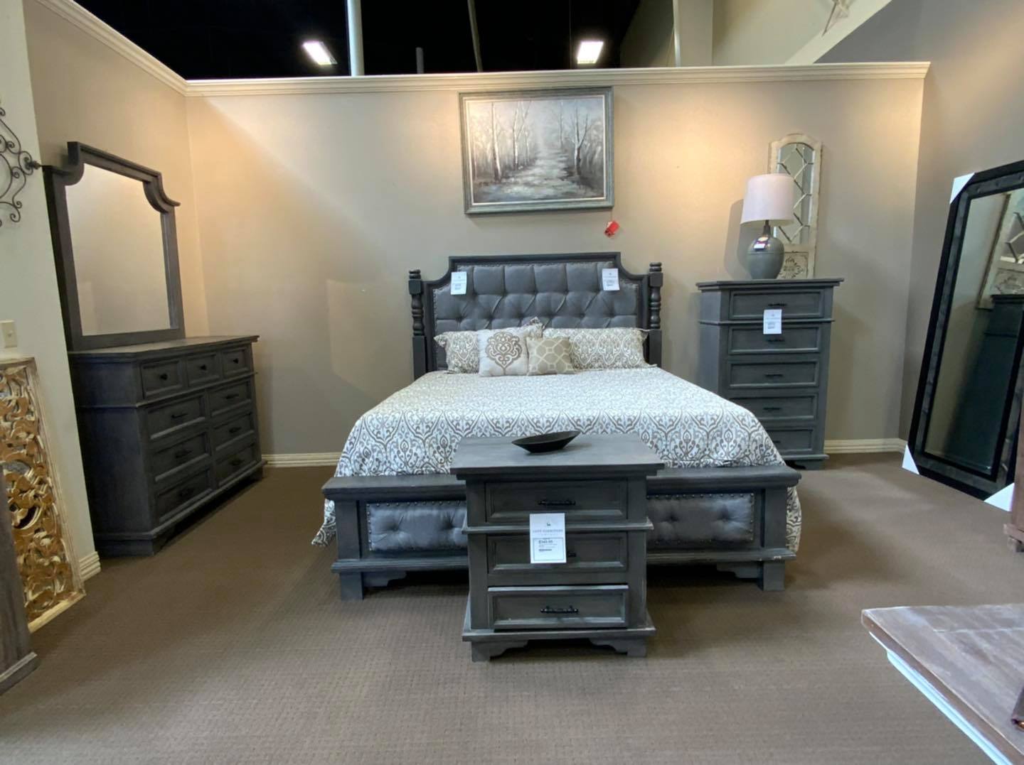 Charleston Bedroom Collection- Granite - Lott Furniture Company